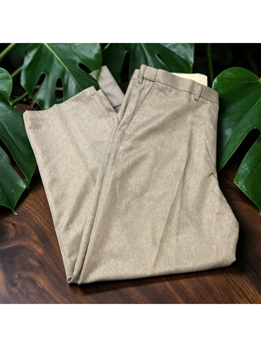 Men’s Puritan Gray Polyester Blend Dress Pants Sz 38x30